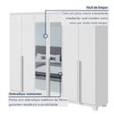 Ver imagem 6 de Guarda-roupa 6 Portas 4 Gavetas 100% Mdf Alonzo com Espelho e com Pés