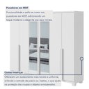 Ver imagem 5 de Guarda-Roupa Casal 6 Portas 4 Gavetas com Espelho e Pés MDF 230cm Alonzo Branco