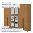 Ver imagem 5 de Guarda-roupa 6 Portas 4 Gavetas 100% Mdf Alonzo com Espelho e com Pés