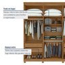 Guarda-roupa 6 Portas 4 Gavetas 100% Mdf Alonzo com Espelho e com Pés - 9