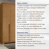 Guarda-roupa 6 Portas 4 Gavetas 100% Mdf Alonzo com Espelho e com Pés - 13