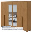 Ver imagem 7 de Guarda-Roupa Casal 6 Portas 4 Gavetas com Espelho e Pés MDF 230cm Alonzo Amêndoa Clean