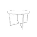 Ver imagem 2 de Mesa de Jantar Industrial Base De Ferro Preto em V Tampo 110 Amêndoa