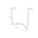 Ver imagem 4 de Mesa de Jantar Industrial Base De Ferro Preto em V Tampo 110 Amêndoa