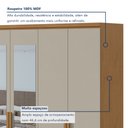 Ver imagem 4 de Guarda-Roupa Casal 6 Portas 4 Gavetas com Espelho e Pés MDF 230cm Alonzo Marrom Amêndoa Clean/Off White