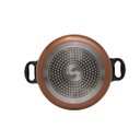 Ver imagem 3 de Panela Alta Pressão Indução Antiaderente Revestimento Mármore Cerâmico 10 Litros Bronze