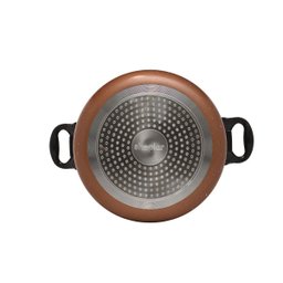 Panela Alta Pressão Indução Antiaderente Revestimento Mármore Cerâmico 10 Litros Bronze - 3