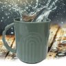 Caneca Xícara Plástico 220ml Verde Brilhante com Alça - Urban - 5