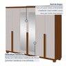 Guarda-roupa 6 Portas 4 Gavetas 100% Mdf Alonzo com Espelho e com Pés - 6