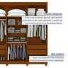 Guarda-roupa 6 Portas 4 Gavetas 100% Mdf Alonzo com Espelho e com Pés - 11