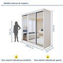 Ver imagem 4 de Guarda Roupa Saion Plus 3 Portas 3 Gavetas Super Glass