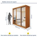 Ver imagem 4 de Guarda Roupa Saion Plus 3 Portas 3 Gavetas Super Glass