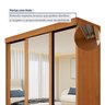 Guarda Roupa  Saion Plus 3 Portas 3 Gavetas Super Glass - 7