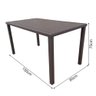 Mesa Tampo Ripado Retangular 1.50x0.80m Alumínio Marrom - 4