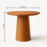 Mesa Lateral Aracajú Redonda Base Cônica Moderna para Sala - 5