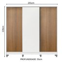 Ver imagem 2 de Guarda Roupa Infantil MDF Logan 3 Portas Branco Madesa