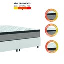 Ver imagem 5 de Cama Box Colchão Casal Queen Molas Ensacadas Real 158x198x65cm Linho Branco / Preto Inducol