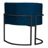Poltrona Decorativa P/ Sala de Estar e Outros Ambientes Base de Metal - Azul Marinho - 2