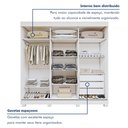 Ver imagem 6 de Guarda Roupa  Saion Plus 3 Portas 3 Gavetas Super Glass com Pés