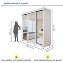 Ver imagem 4 de Guarda Roupa  Saion Plus 3 Portas 3 Gavetas Super Glass com Pés