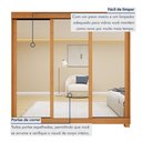 Ver mais imagens de Guarda Roupa  Saion Plus 3 Portas 3 Gavetas Super Glass com Pés