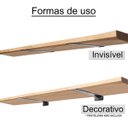 Ver imagem 5 de Mão Francesa Cantoneira Preta Invisível 15cm 2 Unidades - Preto Fosco