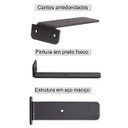 Ver imagem 6 de Mão Francesa Cantoneira Preta Invisível 15cm 2 Unidades - Preto Fosco