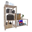 Ver imagem 4 de Armário Para Lavanderia, Rack Retro , Cozinha, Quarto Organizador Objetos Technox