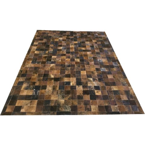 Tapete de Couro Marrom Exotico 2,00x2,80 com Borda Peça 10cm