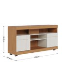 Ver imagem 4 de Rack Bancada Yara Freijó Off White com Mesa de Centro Jeri Off White Freijó e Aparador Riviera Freij