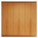 Ver imagem 3 de Guarda-Roupa Casal 6 Portas 4 Gavetas MDF 230cm Alonzo Amêndoa Clean