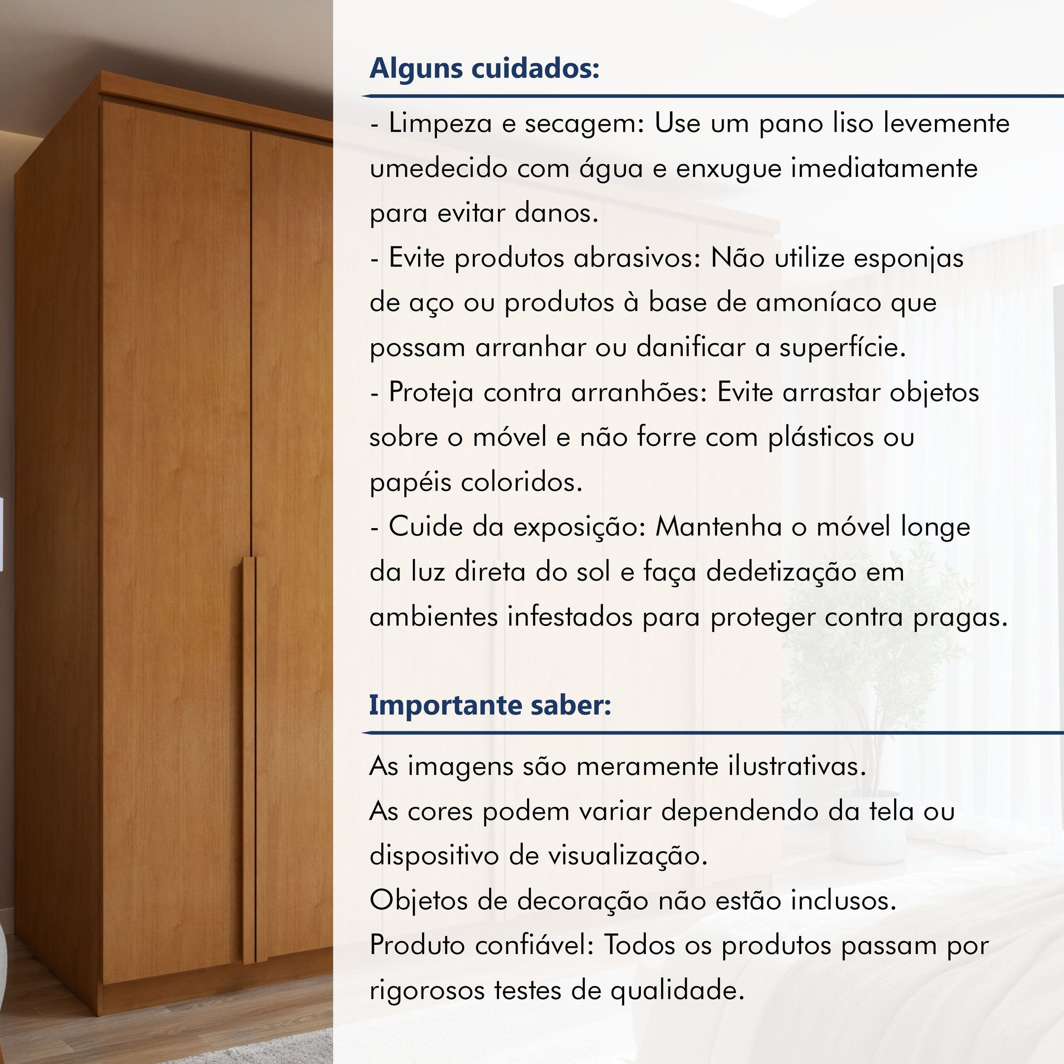 Guarda-roupa 6 Portas 4 Gavetas 100% Mdf Alonzo - 14
