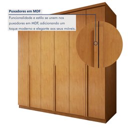 Guarda-roupa 6 Portas 4 Gavetas 100% Mdf Alonzo - 4