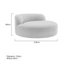 Ver imagem 3 de Poltrona Orgânica Chaise Rússia Linho - Adj Decor