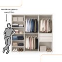 Ver imagem 4 de Guarda Roupa Casal Modulado Versa em MDF 6 Portas com 7 Prateleiras 3 Cabideiros 3 Gavetas