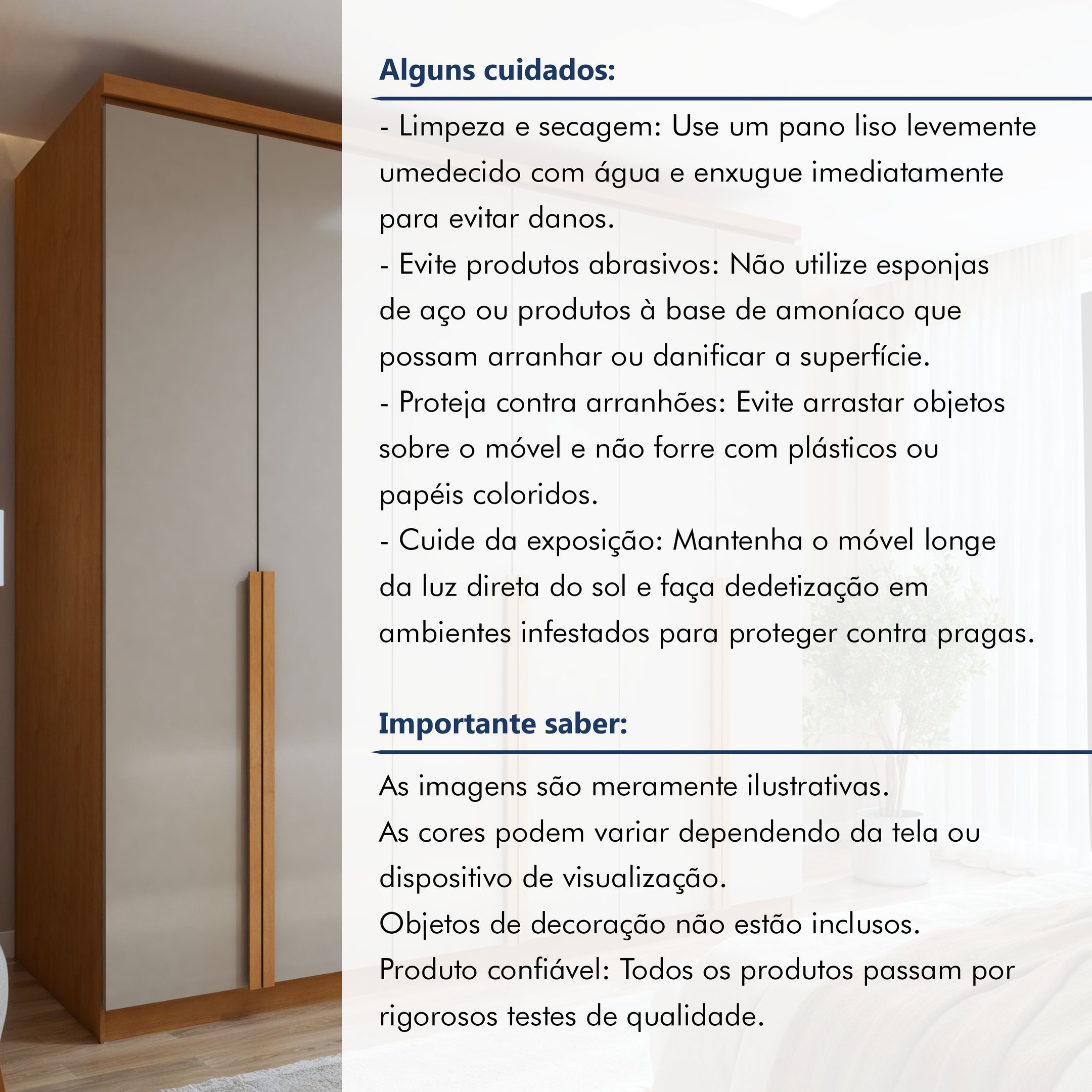 Guarda-roupa 6 Portas 4 Gavetas 100% Mdf Alonzo - 15
