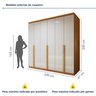 Guarda-roupa 6 Portas 4 Gavetas 100% Mdf Alonzo - 4