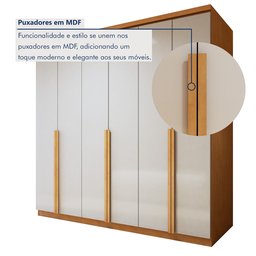 Guarda-roupa 6 Portas 4 Gavetas 100% Mdf Alonzo - 5