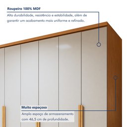 Guarda-roupa 6 Portas 4 Gavetas 100% Mdf Alonzo - 3