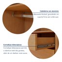 Ver mais imagens de Guarda-Roupa Casal 6 Portas 4 Gavetas MDF 230cm Alonzo Marrom Amêndoa Clean/Off White