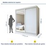 Guarda-roupa Casal 2 Portas 2 Gavetas Zeine com Espelho - 11