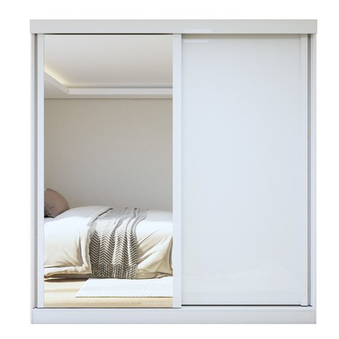 Guarda-roupa Casal 2 Portas 2 Gavetas Zeine com Espelho