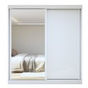 Ver imagem 3 de Guarda-Roupa Casal 2 Portas de Correr 2 Gavetas com Espelho MDF 179cm Zeine Branco