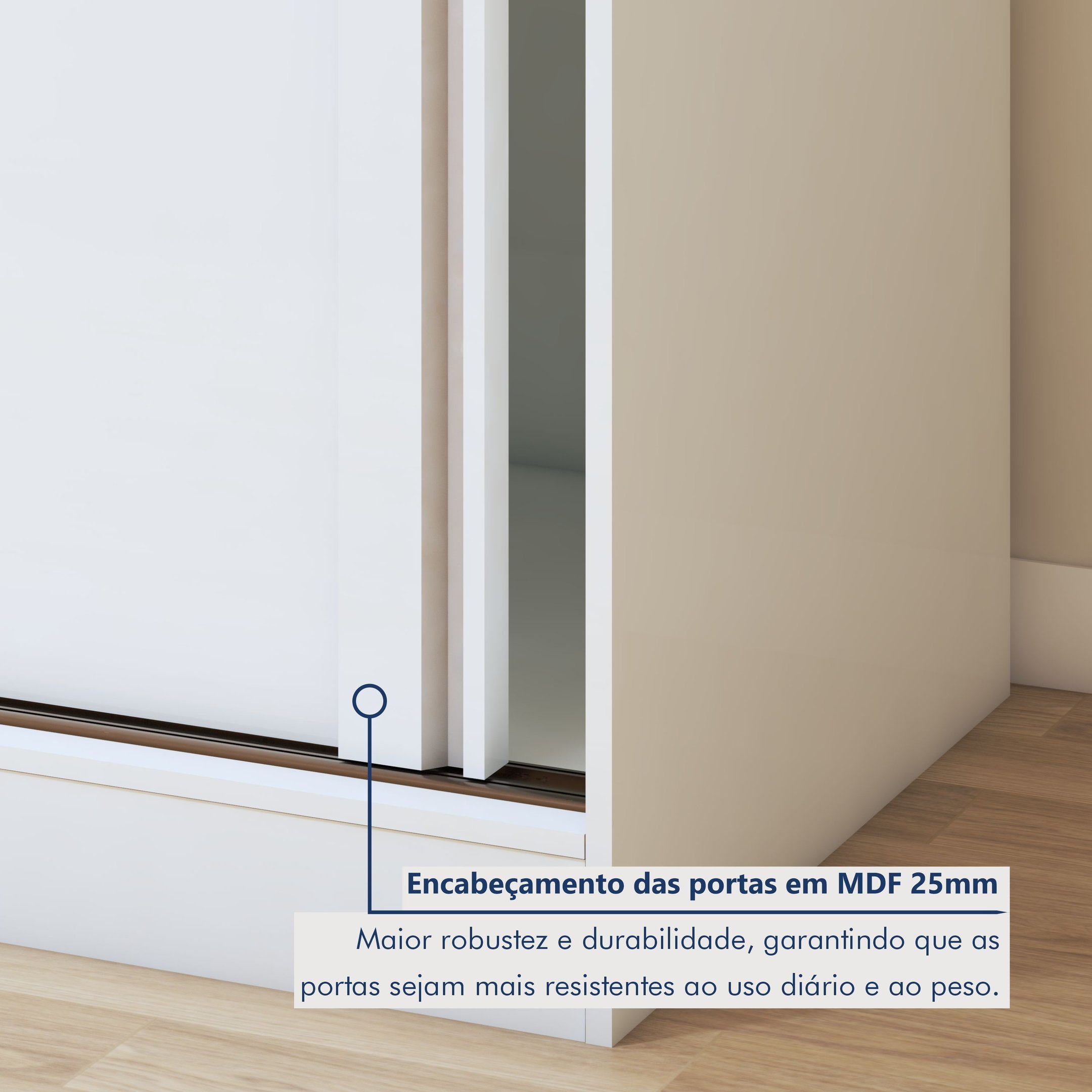 Guarda-roupa Casal 2 Portas 2 Gavetas Zeine com Espelho - 6