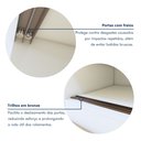 Ver imagem 5 de Guarda-Roupa Casal 2 Portas de Correr 2 Gavetas com Espelho MDF 179cm Zeine Branco