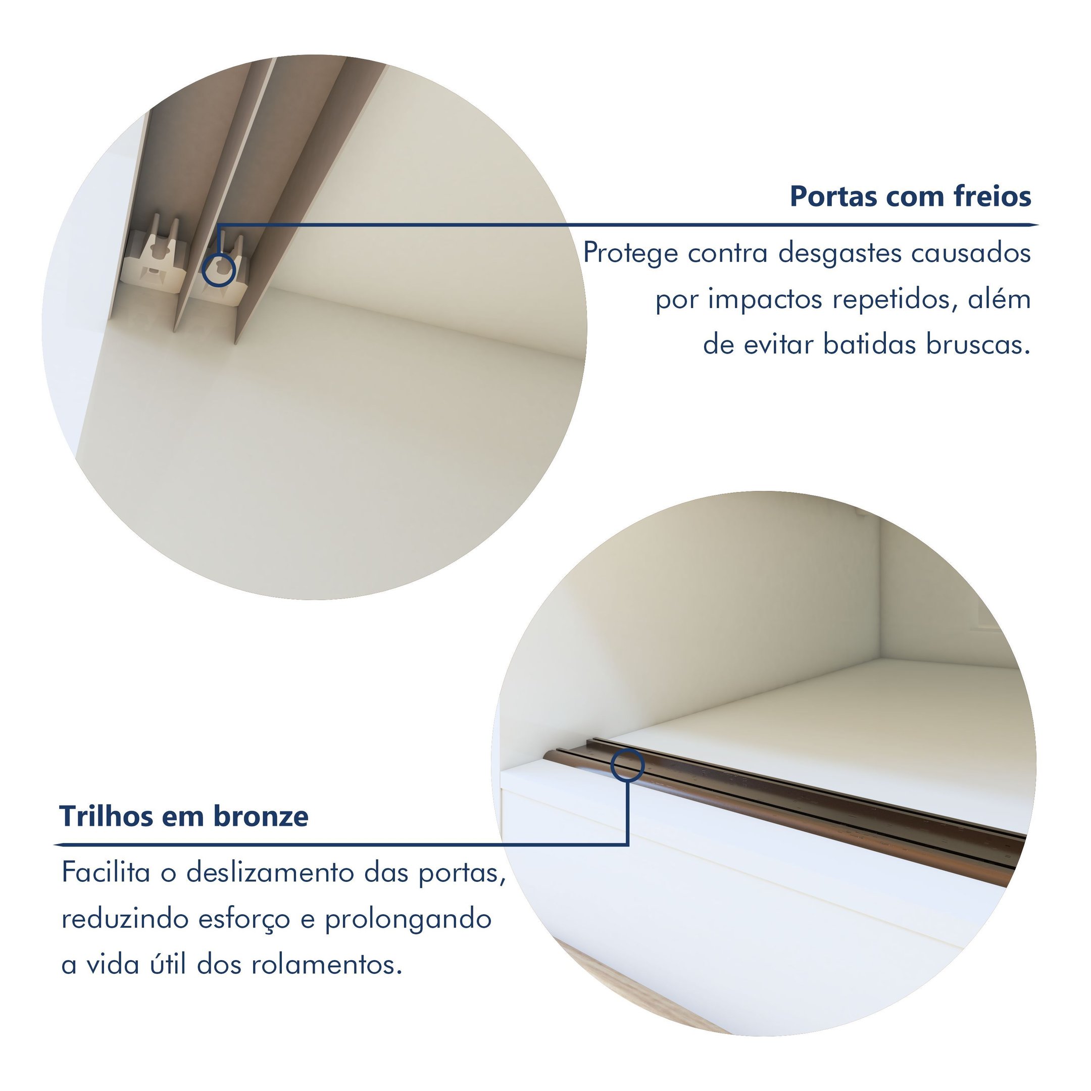 Guarda-roupa Casal 2 Portas 2 Gavetas Zeine com Espelho - 4