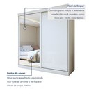 Ver imagem 6 de Guarda-Roupa Casal 2 Portas de Correr 2 Gavetas com Espelho MDF 179cm Zeine Branco