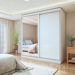 Guarda-roupa Casal 2 Portas 2 Gavetas Zeine com Espelho - 2