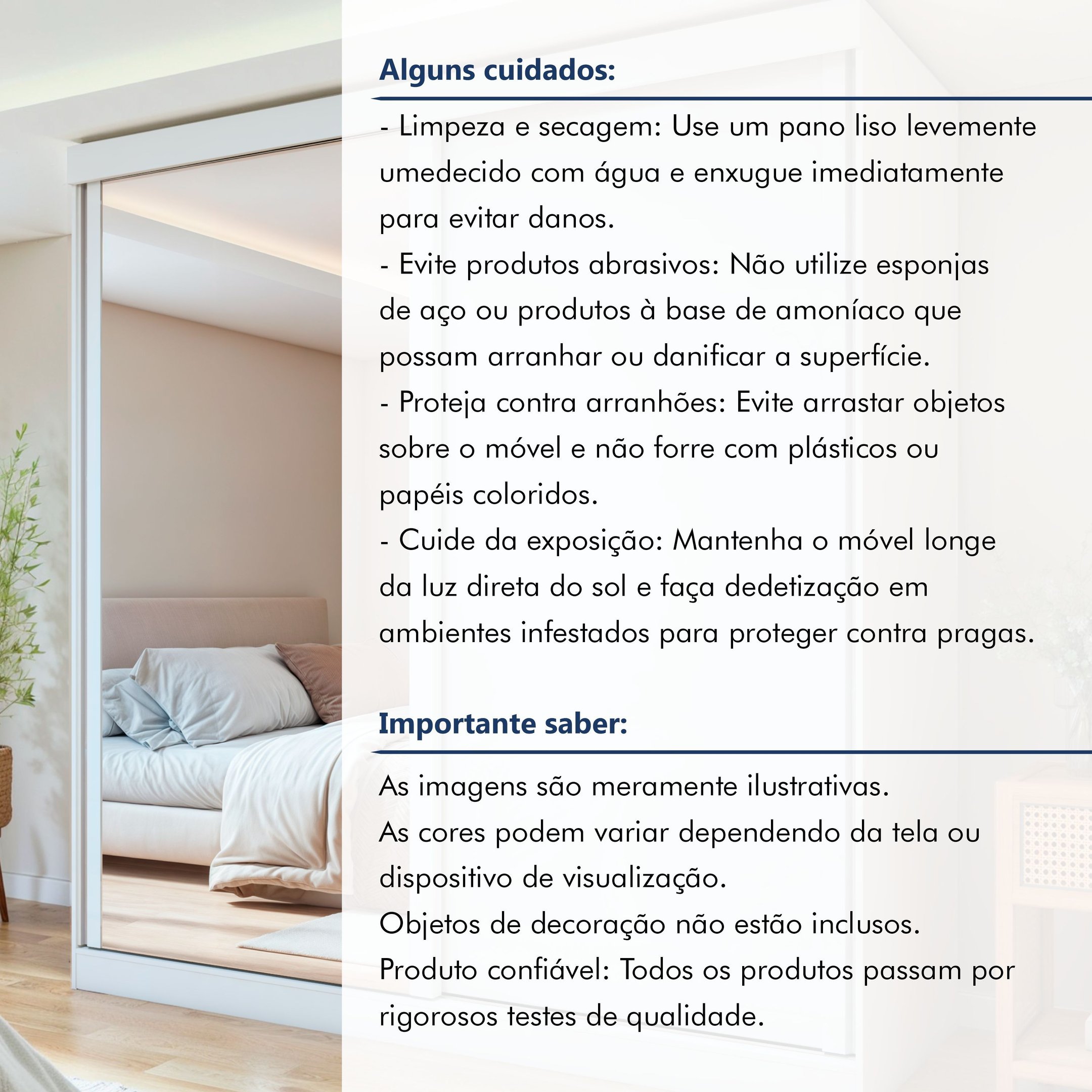 Guarda-roupa Casal 2 Portas 2 Gavetas Zeine com Espelho - 15