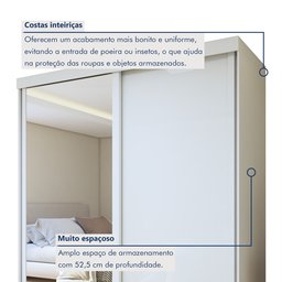 Guarda-roupa Casal 2 Portas 2 Gavetas Zeine com Espelho - 3